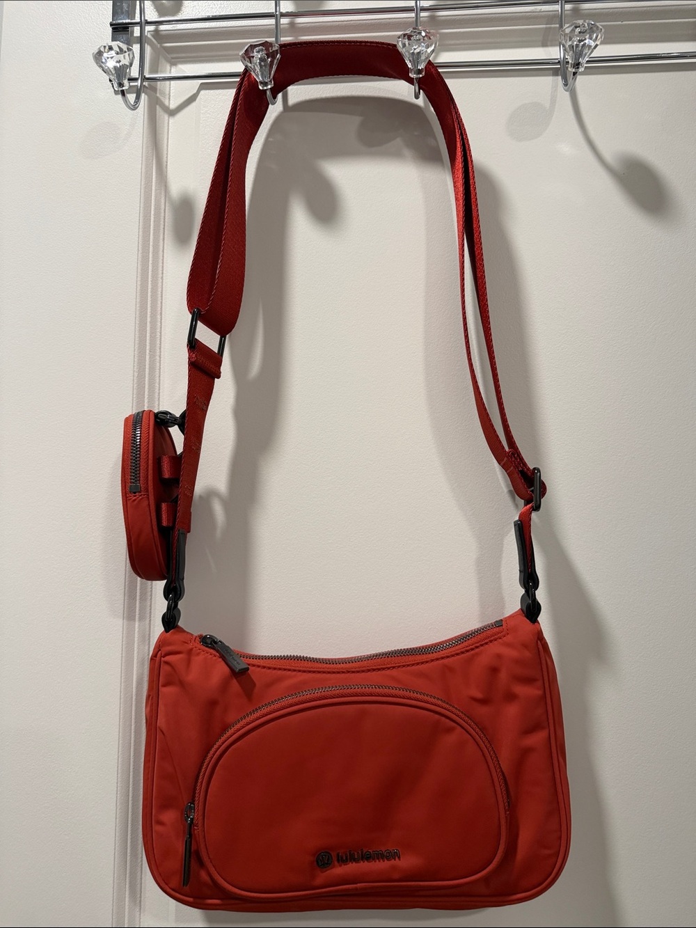 Lululemon Crossbody with Nano Pouch 2L – Red Rock Orange Red – Adjustable Strap